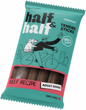 Half&Half Meat Sticks for Dogs with Beef - 100g