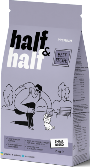 Half&Half Adult Dog Small Breed with Beef 2kg