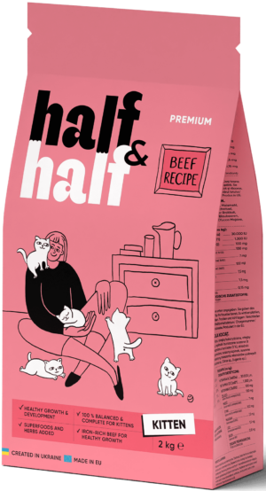 Half&Half Kitten with Beef 2kg