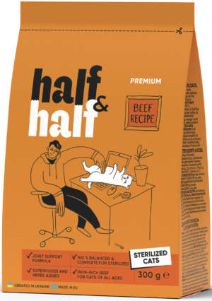Half&Half Cat Sterilized with Beef 300 g