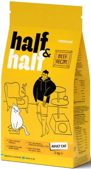 Half&Half Cat Adult with Beef 2 kg