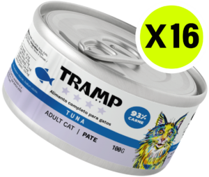 TRAMP Adult Cat Pate Tuna 100g x16